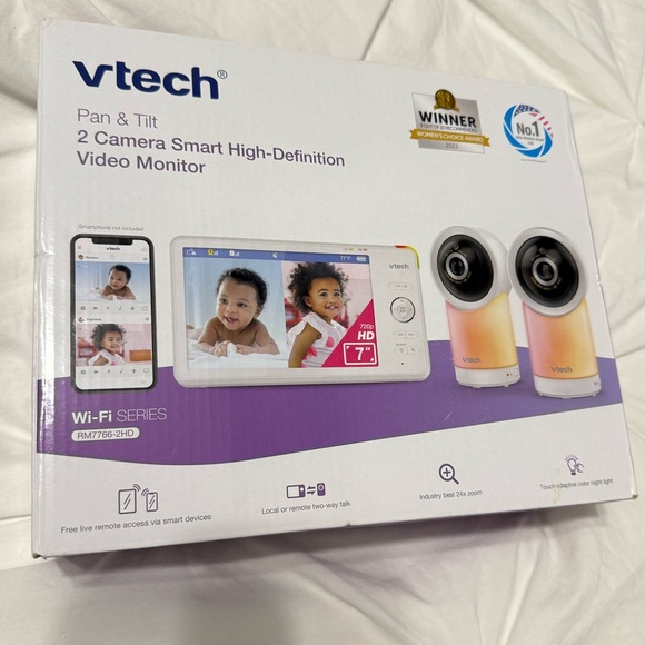 VTECH 2 Camera 7” HD Smart Pan & Tilt Video Baby Monitor - Picture 1 of 1